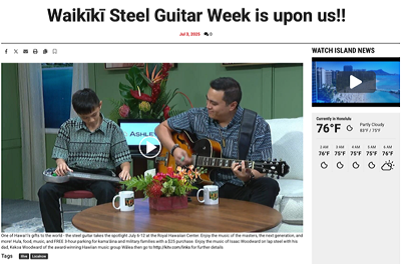 News: Waikīkī Steel Guitar Week